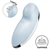 Вибростимулятор-пульсатор Satisfyer Tap & Climax 2 Blue, эффект постукивания пальцем photo 1