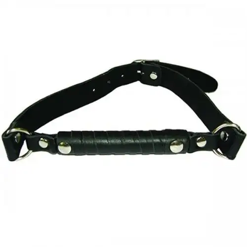 Черный кожаный кляп photo 1