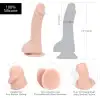 Изогнутый фаллоимитатор на присоске ADDICTION — BRAD 7,5″ Dildo With Balls, Beige photo 5