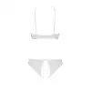 Комплект: бра, трусики с ажурным декором и открытым шагом Ursula Set white S/M — Passion photo 4