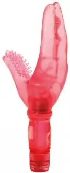 Вибратор гелевый TWO FINGER JUICE PINK photo 1