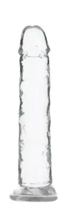 Прозрачный фаллоимитатор на присоске ADDICTION Vertical Dong 7″, вибропуля в подарок photo 1