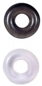Эрекционные кольца STUD RINGS WHITE/BLACK photo 1