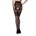 Колготки с открытым доступом, ажурные трусики и подвязки TIOPEN 013 black 1/2 (20/40 den) — Passion photo 2