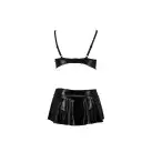 Комплект белья под латекс DEBY SET black S/M - Passion: лиф, мини-юбочка, стринги photo 4