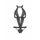 Полупрозрачное боди с вырезами Passion Exclusive Mirajane Body black S/M, черное photo 3